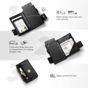 Alternative view of Carteira Homem VULKIT Pele Porta Cartões Bloqueio RFID e NFC Preta