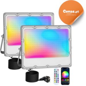 Kit 2x Projector LED RGB MEEKBOS Exterior150 W APP Bluetooth 150W