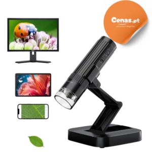 Microscópio Digital Feelhap WiFi Portátil 50x-1000x com Câmara e Suporte