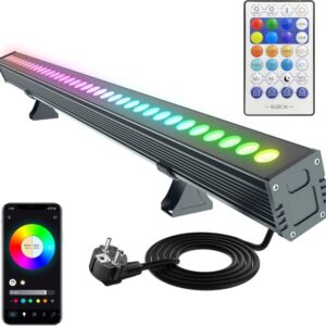Foco LED RGB Exterior 180W com Controlo APP e Comando